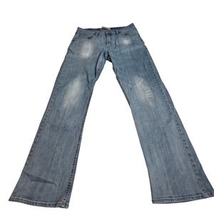 Wrangler Authentics Mens Light Wash Bootcut Denim Jeans Size 32x32